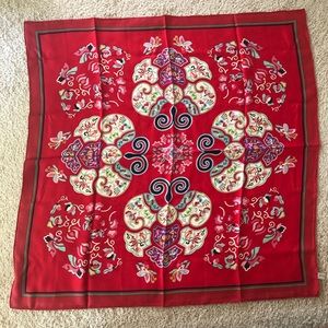Brand new Red Floral 100% silk scarf